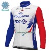 Cykeltrøje Langærmet Vinter 2022 Groupama FDJ Hvid Blå